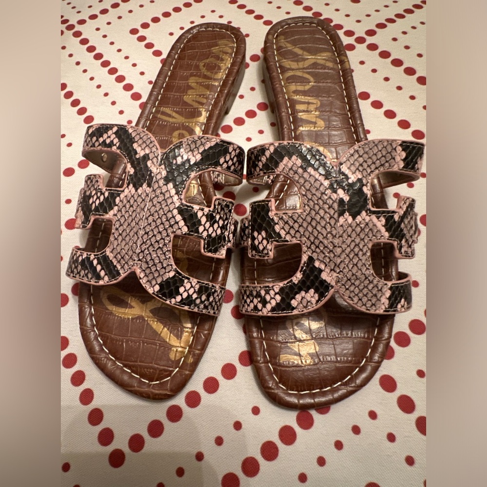 Sam Edelman Bay Lilac Snake Print Sandals